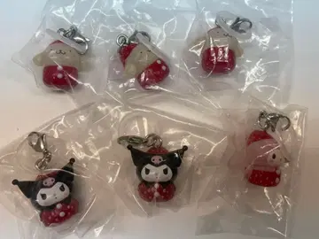 산리오 딸기 메지루시 액세서리 6개
