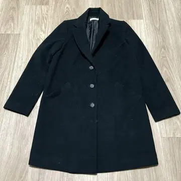 마우지 코트 블랙 무지 2 시크 방한복 노움코어 오피스 캐주얼