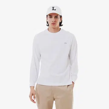 라코스테 화이트 긴팔 셔츠