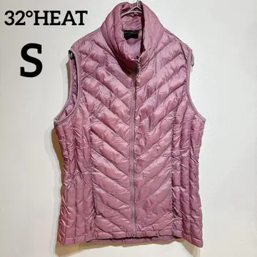 32HEAT [ S ] 톤 다운 퍼플 다운 베스트 다운 얇은 소재 가벼운