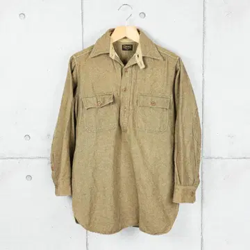 ESKIMO 40-50s 풀오버 울 셔츠 그린 15