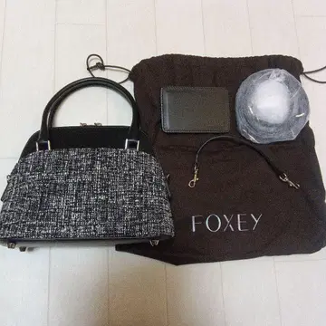 폭시 FOXEY 마카롱 백 트위드