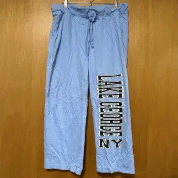 Hanes 라이트 블루 조거 팬츠 Lake George NY 릴랙스
