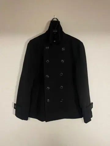블랙 피 코트 더블 브레스트