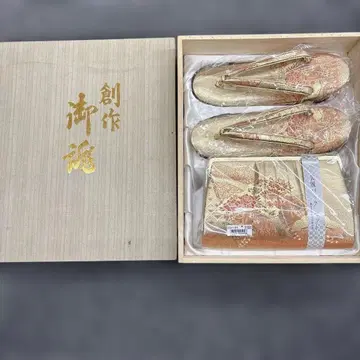 고급 조리와 백 세트 꽃무늬 자수