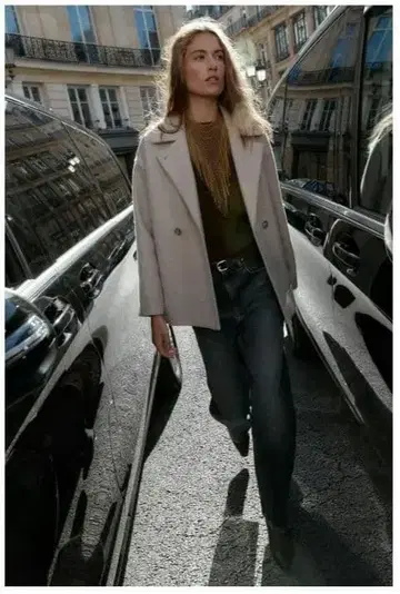 [ 새상품 ] ZARA 소프트 더블 브레스트 코트 size - M