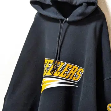 저지스 스틸러스 로고 후드 맨투맨 블랙 블랙 2XL 구제 의류