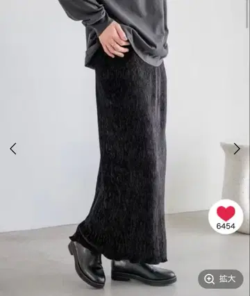 샤이니 벨로아 타이트 스커트 블랙 LOWRYS FARM