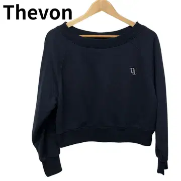 제본 네이비 크롭 래글런 맨투맨 둥근넥 로고 자수 무지 얇은 소재