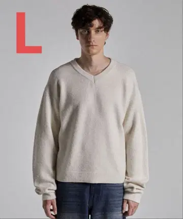 [ Parts Lab. ] 베이직 니트 풀오버 화이트 L 사이즈