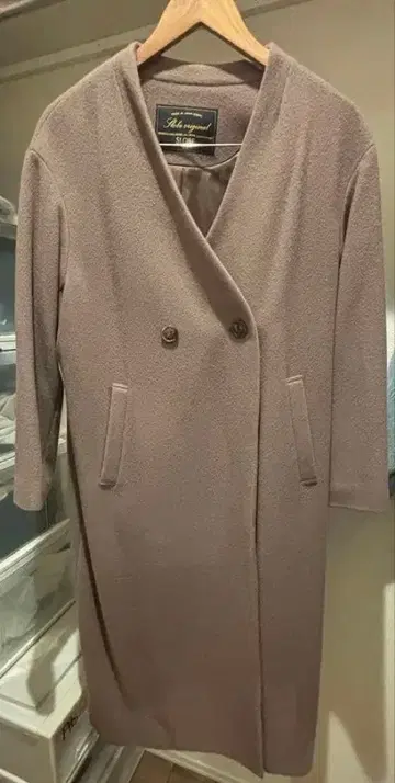 SLOBE 울 100% 베이지 롱 코트