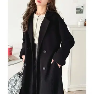 classicalelf 페이크 울 벨트 더블 체스터 코트