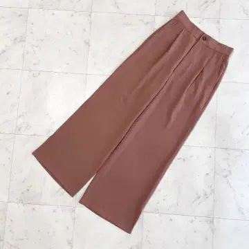 SLOBE IENA 슬로브 이에나 와이드 팬츠 브라운 갈색 36