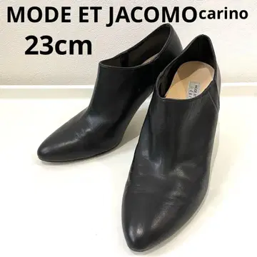 모드 에 자코모 가죽 부티 23cm 블랙 스틸레토