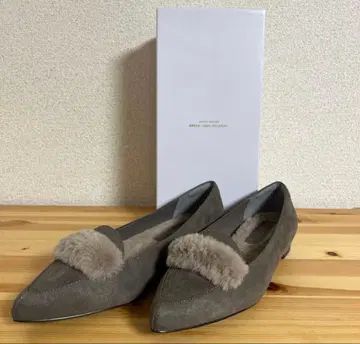 미사용 그린 라벨 릴랙싱 로우힐 플랫슈즈 24.5