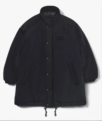 PADDED NYLON BENCH COAT (BLACK/BLACK) L