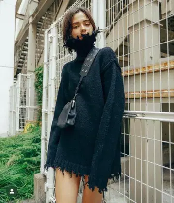 PERVERZE Crash Tube Turtle Mini Dress