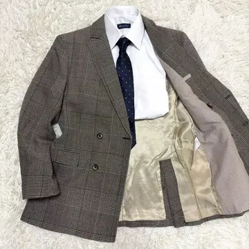 자라 더블 브레스트 테일러드 자켓 그레이 하운드투스 글렌체크