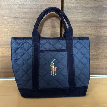 랄프 로렌 토트백 핸드백 퀼팅 포니