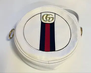 원형 숄더백 화이트