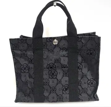 블랙 꽃무늬 토트백