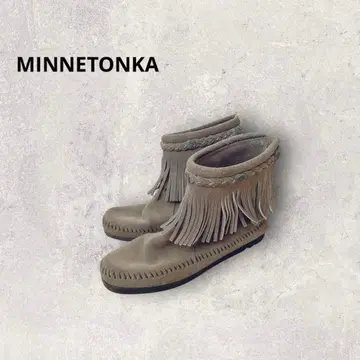 미네통카 프린지 부츠 스웨이드 모카 숏부츠 가을 겨울 코디 귀여운