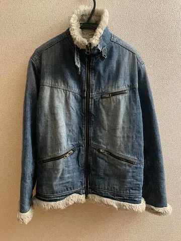 데님 블루 퍼 자켓