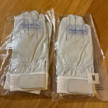 화이트 잠자리 구조 가죽 장갑 M 사이즈