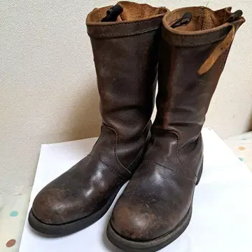 DIRK BIKKEMBERGS 브라운 가죽 워크 부츠