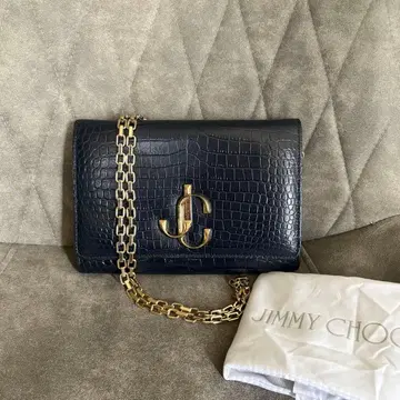 지미추 가죽 숄더 백 발렌느 악어 엠보싱