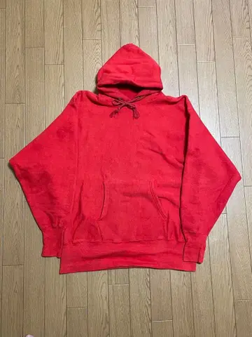 70s 챔피온 리버스 위브 단색택 후드티 XL