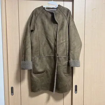 Rejoove 무스탕 코트 롱 코트 빅 사이즈