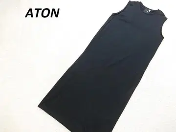 ATON 에이트 엘레강트 맥시 롱 원피스 블랙 2