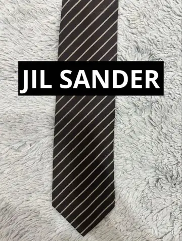 JIL SANDER 브라운 스트라이프 넥타이 성인식 빈티지 90s