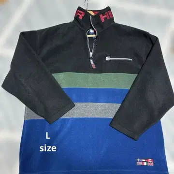 TOMMY HILFIGER 하프 지퍼 플리스 자켓 L 사이즈