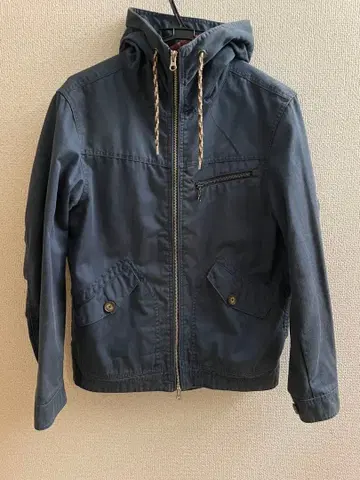 grn 후드 부착 자켓 네이비