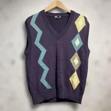 90s DAKS 니트 베스트 닥스 퍼플 빈티지