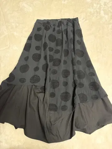 m_mefu 변형 벌룬 스커트 도트 무늬 블랙 M 사이즈