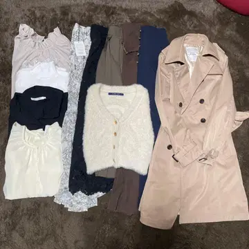 여성용 깔끔한 코디 세트 앙상블 앙제 가디건 포함!