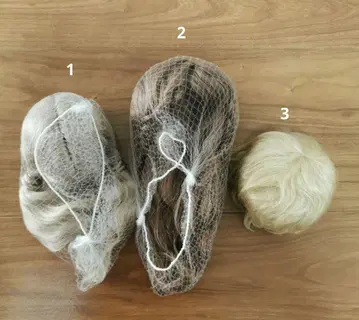 7-8인치 모헤어 가발 3개 묶음 판매