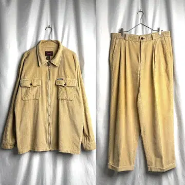 90s ULTRA BAY 굵은 폭 코듀로이 셋업 XL 베이지