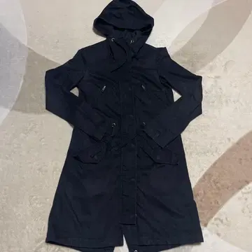 EGOIST 에고이스트 블랙 롱 코트 후드 부착