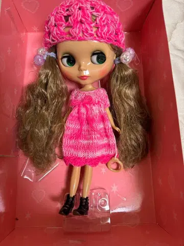 브라이스 인형 잔냐리 멤버 본체 핑크 니트 드레스