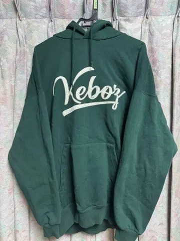 Keboz 프론트 로고 후드티 XLARGE 다크 그린