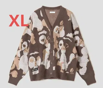 기즈모 하니카미 패턴 자카드 V넥 가디건 그라니프 그렘린