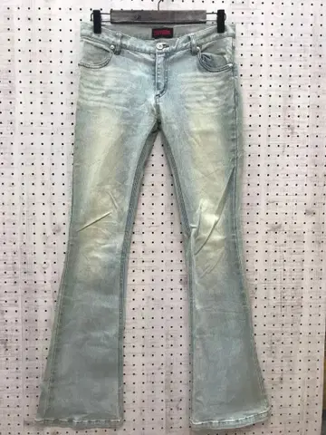 00s 셀렉트 캐주얼 구제 로우라이즈 워시 데님 플레어 청바지