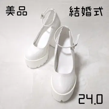 결혼식 신부 브라이덜 슈즈 힐 13cm 사이즈 24.0cm