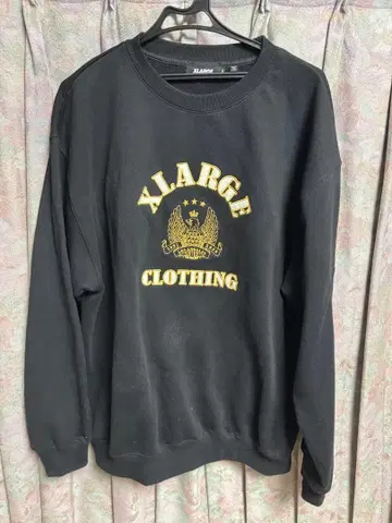 XLARGE 블랙 크루넥 맨투맨 XL