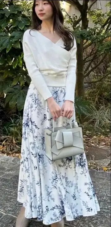 미사용 FRAY I.D 카슈쿨 니트 콤비 원피스