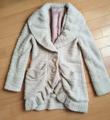 83% 할인 새상품급 스콧 클럽 SCOTCLUB 울 코트 핑크 베이지